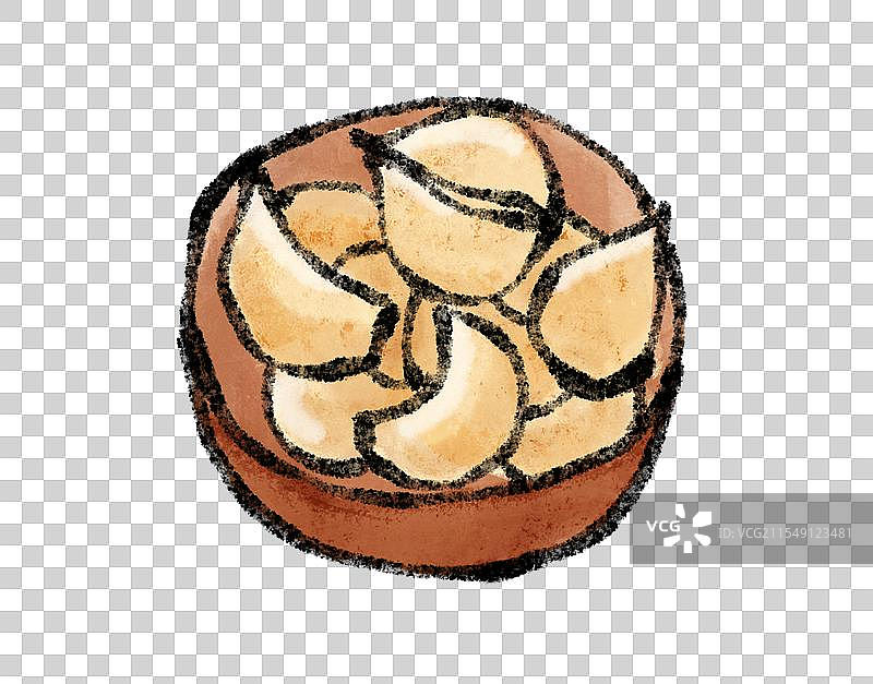 西安美食国风插画-糖蒜图片素材