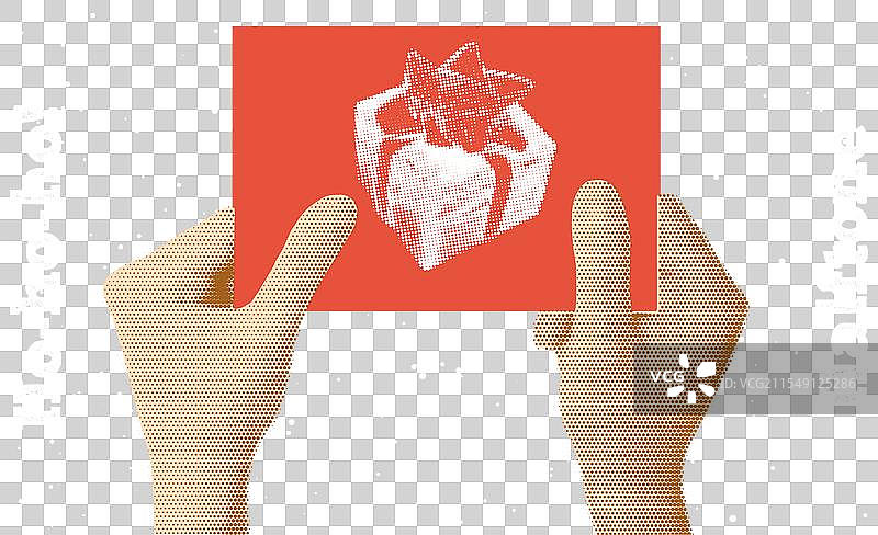 复古半色调圣诞节图片素材