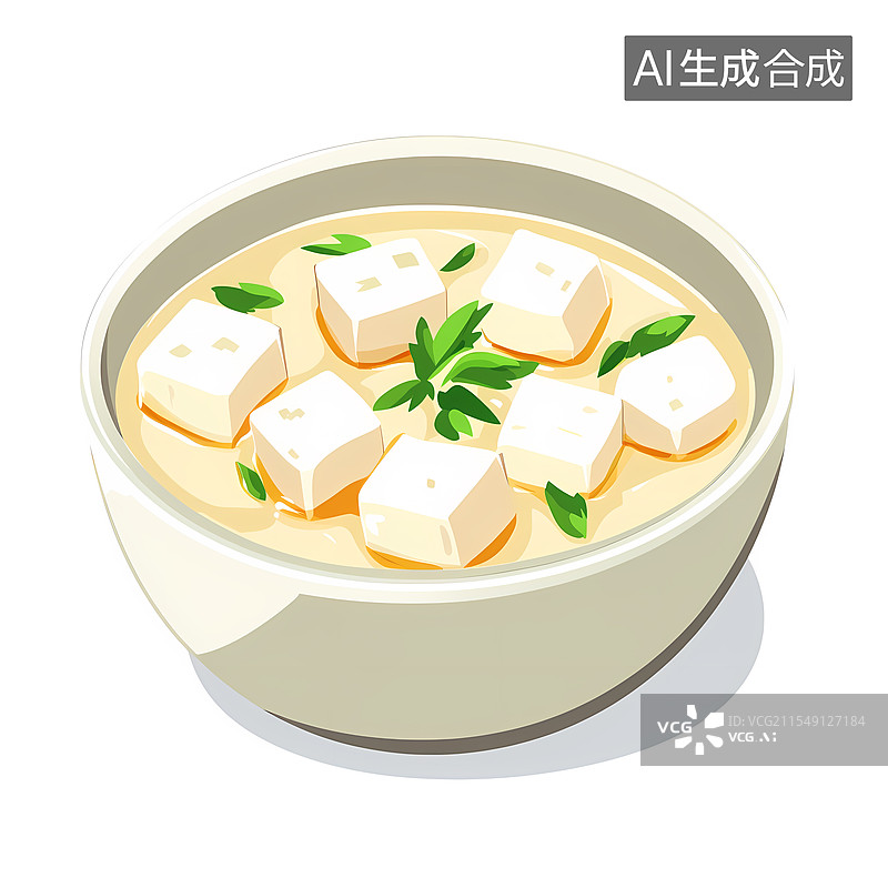 【AI数字艺术】清爽豆腐汤图片素材