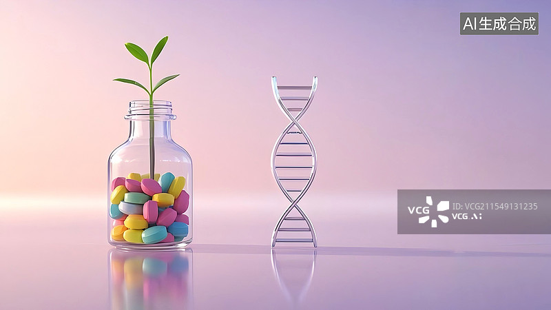 【AI数字艺术】医疗3D卡通背景居左构图图片素材