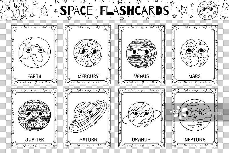 黑白太空闪卡系列图片素材