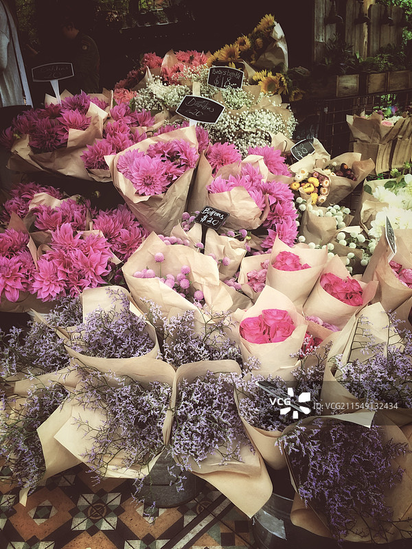 花店里摆满鲜花图片素材