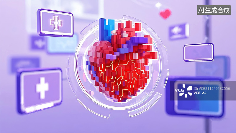 【AI数字艺术】医疗3D卡通背景居中构图图片素材