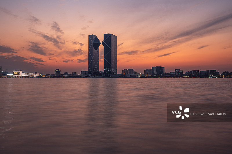 滴水湖日落图片素材