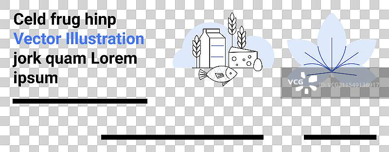 蓝色的乳制品和丰收图形图片素材