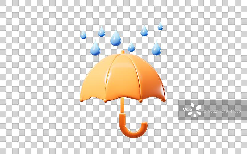 卡通雨伞模型3D渲染图片素材