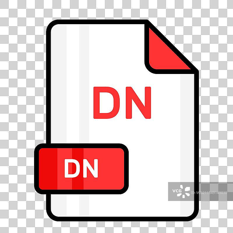 一个令人惊叹的可编辑设计的DN文件图标图片素材