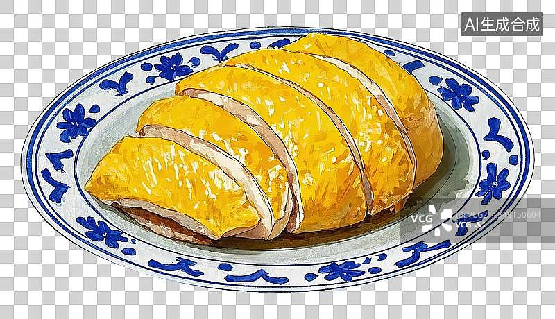 【AI数字艺术】白切鸡插画元素图片素材