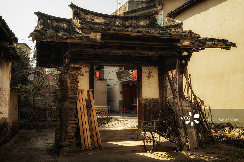 嵩口古镇门头古建筑图片素材