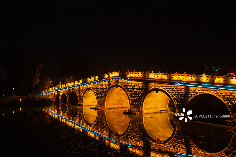 榆林市河滨公园多孔桥图片素材