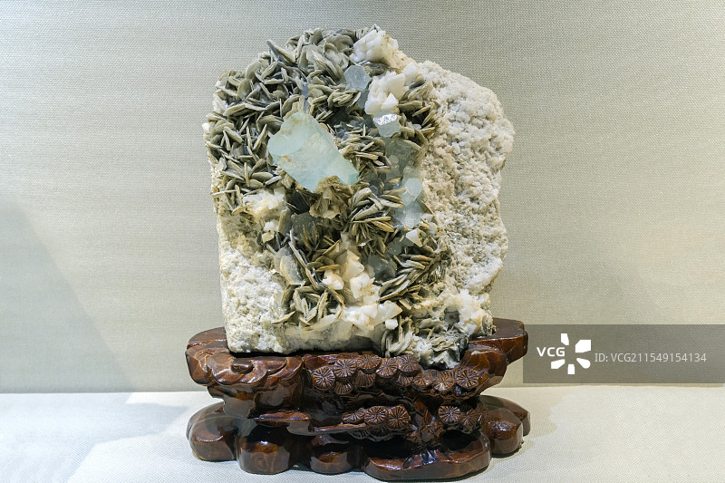 海蓝宝石 巴西产 山东地质博物馆图片素材