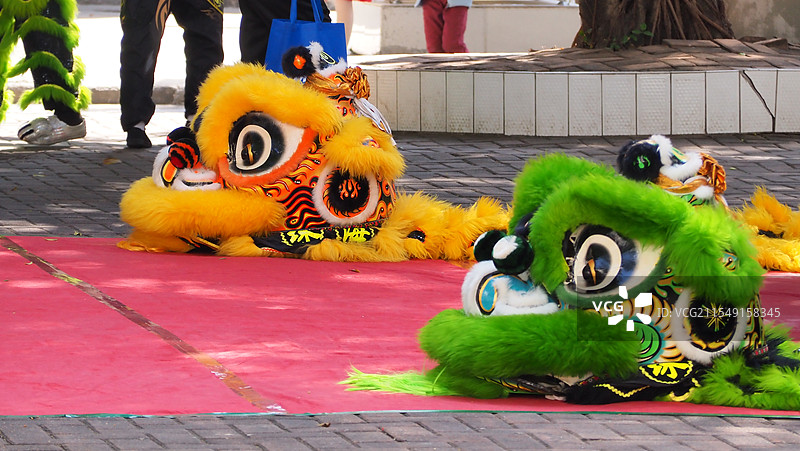 舞狮表演图片素材