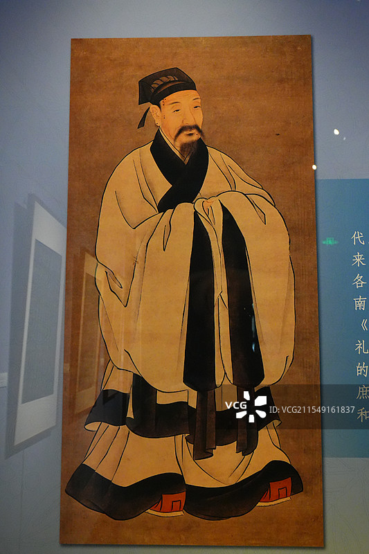 清代《朱熹立像》图片素材