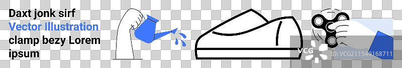 抽象的手势 - 浇水和夹持图片素材