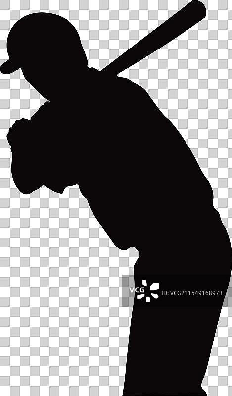 棒球运动员剪影图片素材