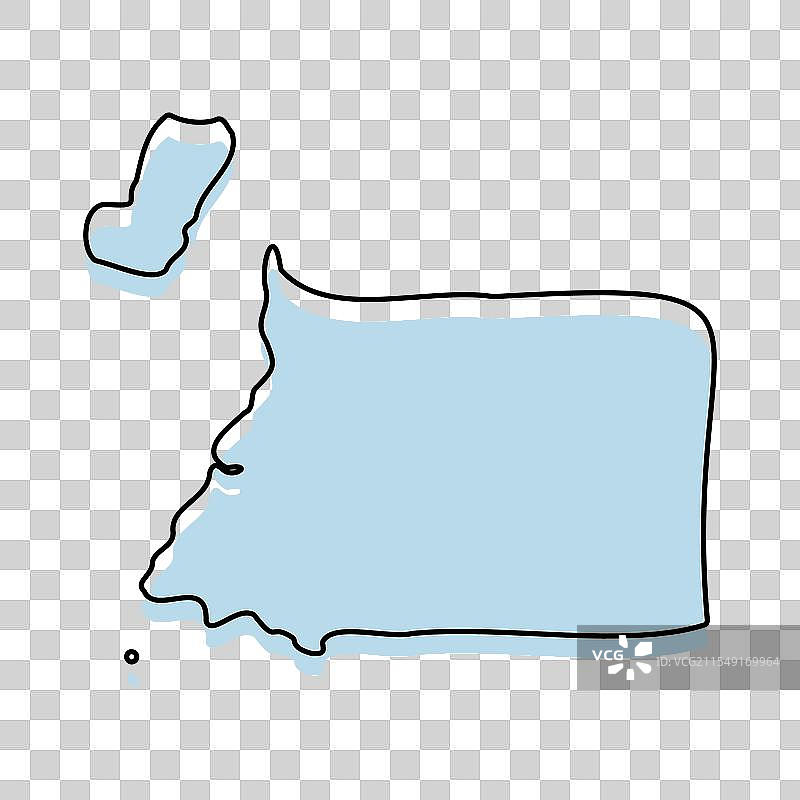 赤道几内亚地图，包含轮廓和边界图片素材