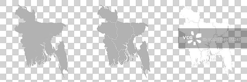 孟加拉国地图集，包括主地图和区域地图图片素材