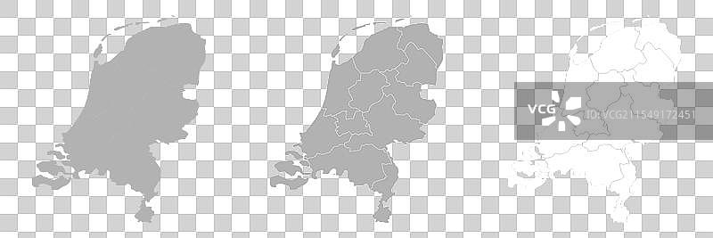 荷兰地图集，包括主地图和其他地图图片素材