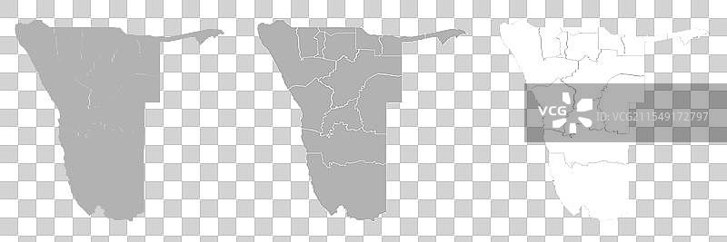 纳米比亚地图集，包括主地图和区域地图图片素材