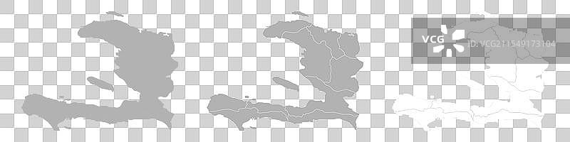 海地地图集，包括主地图和区域地图图片素材