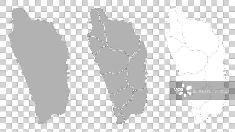 多米尼克地图集，包括主地图和区域地图图片素材