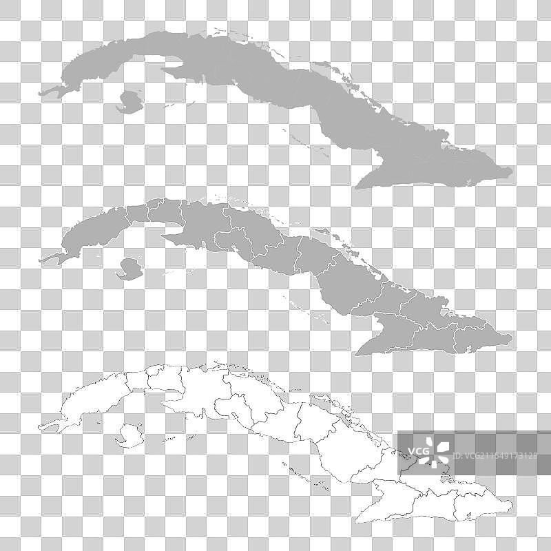 古巴地图集，包括主地图和区域地图图片素材