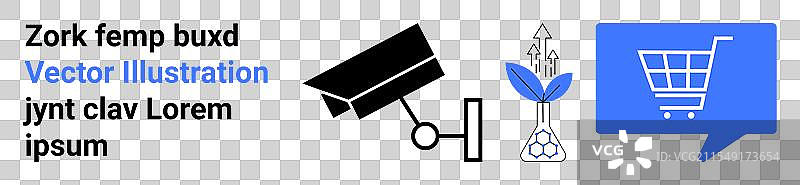 安全摄像头与化学结构的植物图片素材