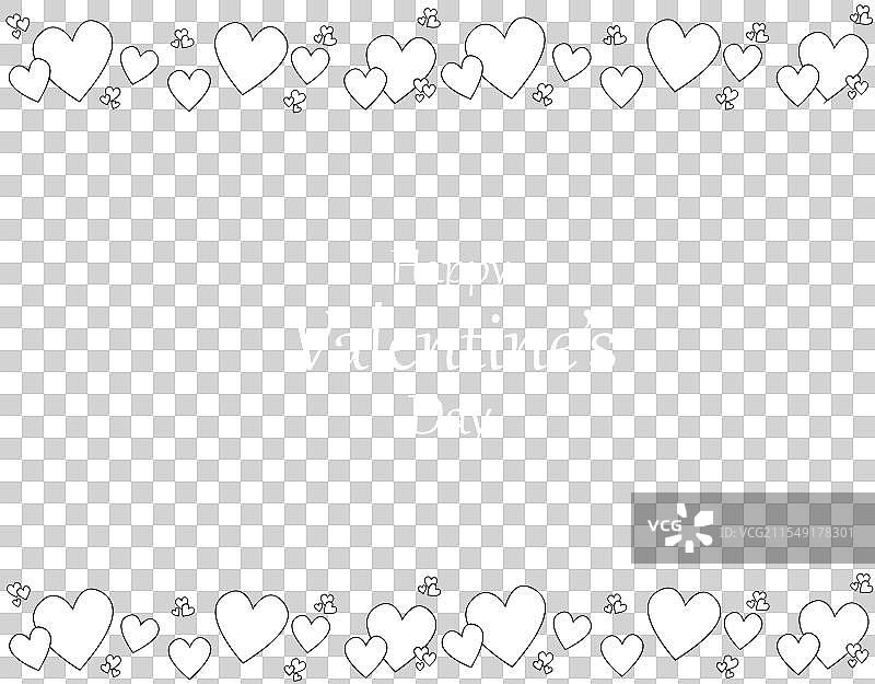 带有心形边框的情人节贺卡图片素材