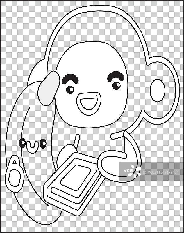 儿童春节涂色书图片素材