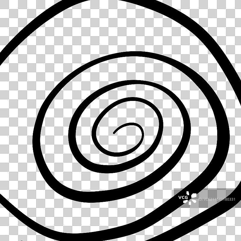 旋转的催眠黑白螺旋单色图案图片素材