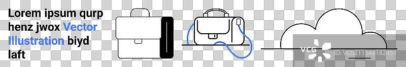 专业包包与云朵图像用于网页设计图片素材