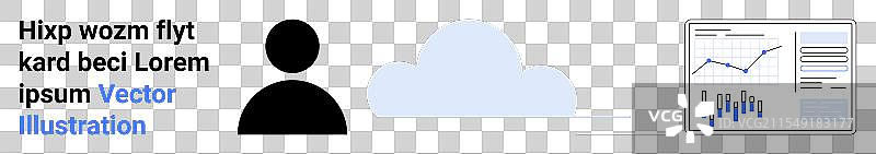 商业分析概念与图表和云计算图片素材