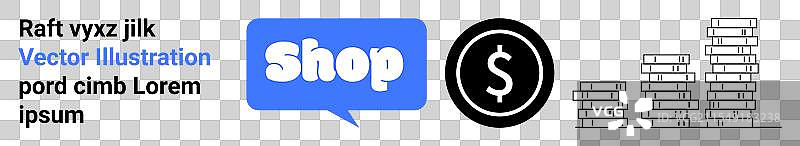 在线购物与财务增长概念图片素材