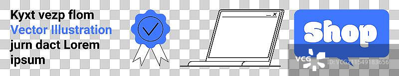 在线购物和电子商务概念与笔记本电脑图片素材