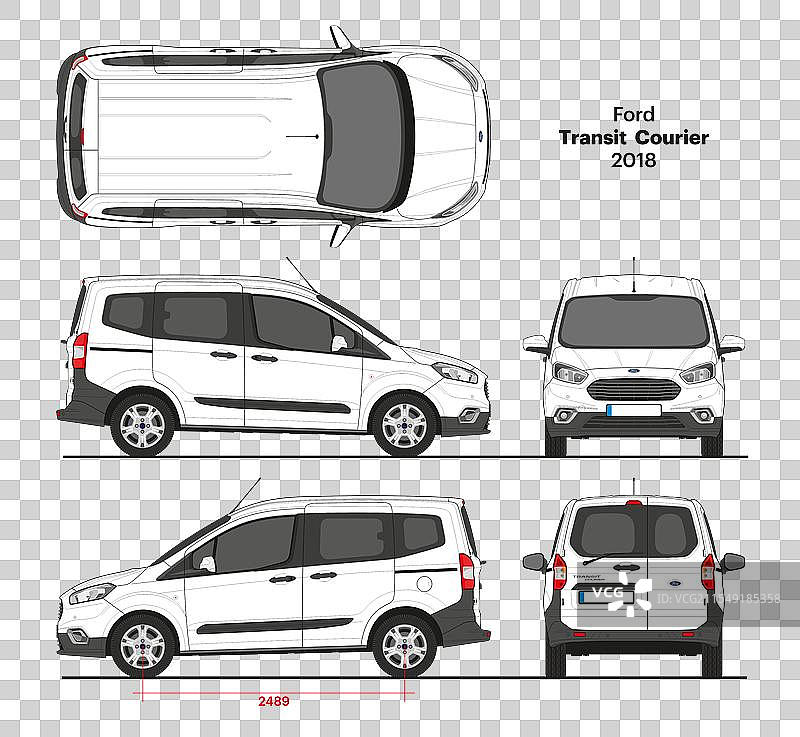 2018年福特Transit Courier乘用车图片素材