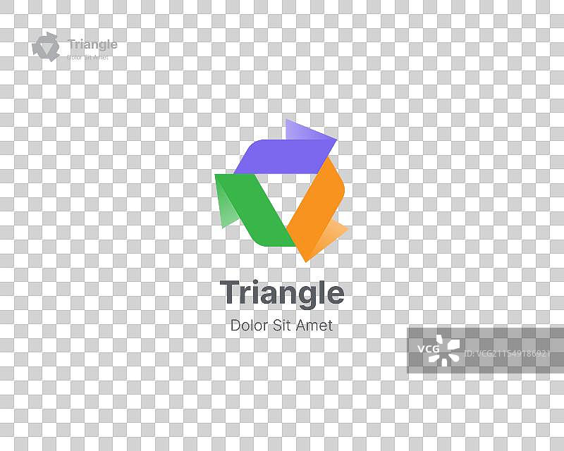 三角形彩色标志模板图片素材