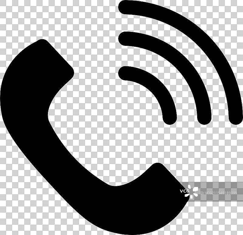 电话铃声图标设计模板，孤立展示图片素材