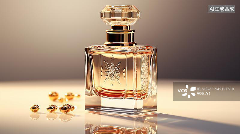 【AI数字艺术】典雅香水瓶的艺术光影   精致香水瓶的奢华魅力图片素材