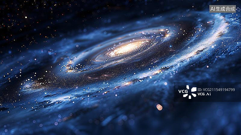 【AI数字艺术】星河璀璨的宇宙旋涡    深邃星空的绚丽星云图片素材