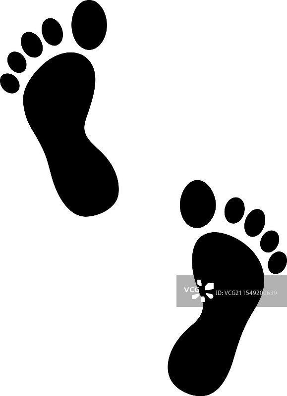 脚印轮廓图标图片素材