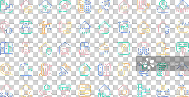 高质量房地产图标图片素材