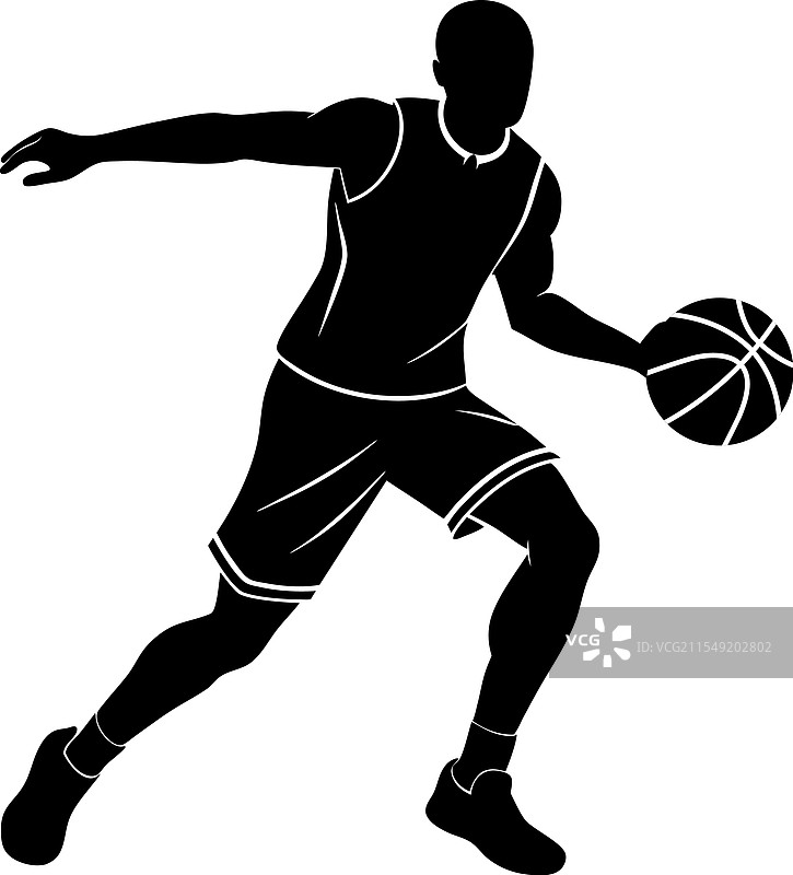 篮球剪影图片素材