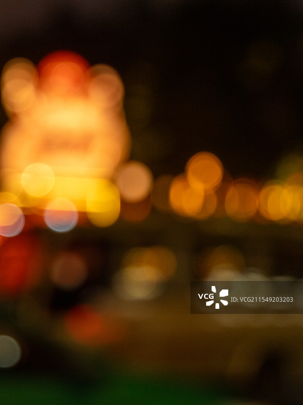 城市夜景灯光彩色梦幻光斑都市风光多色的色彩鲜艳城市建筑图片素材