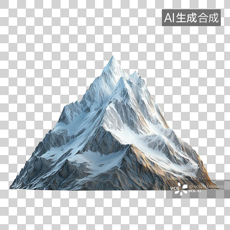 【AI数字艺术】免抠雪山山峰图片素材