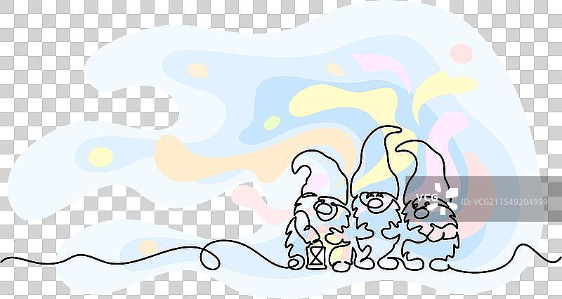 可爱的卡通圣诞装饰图片素材