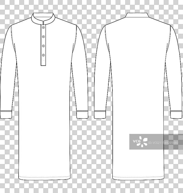 男士曼陀罗包裹式库尔塔旁遮普风格图片素材