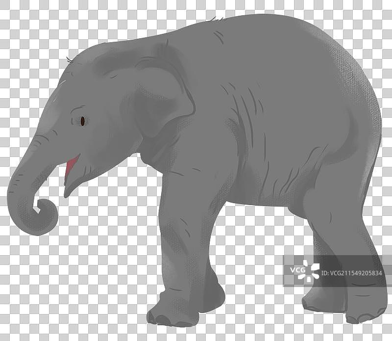 卡通可爱萌趣非洲亚洲象小象野生动物保护大自然生态生命资讯插画图片素材