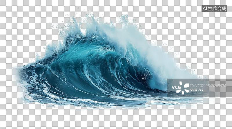 【AI数字艺术】免抠惊涛海浪图片素材