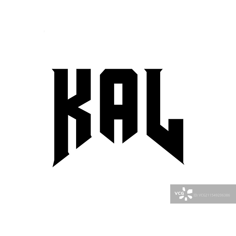 科技公司“kal”的字母标志设计图片素材