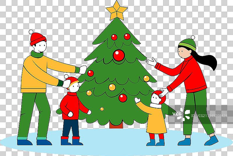 家庭装饰圣诞树图片素材